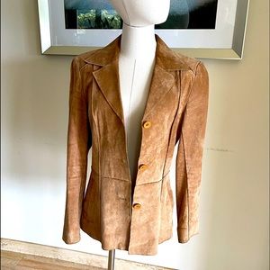 Gorgeous John Carlisle Suede Leather Tailored Jacket